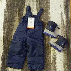 BRAND NEW w TAGS & JACK Snowsuit and Boots Bundle